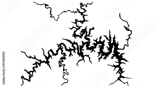 Vector image of Table Rock Lake in Missouri.

