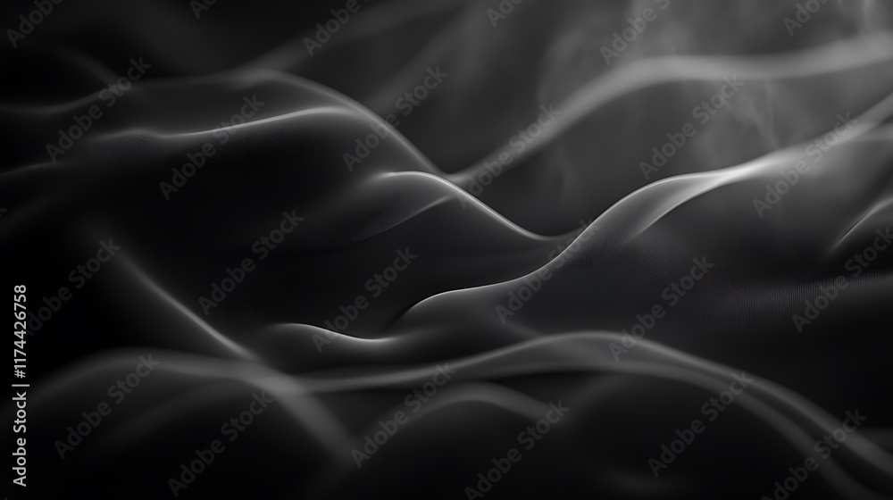 Fototapeta premium Subtle fog waves adding texture to a deep shadowy background