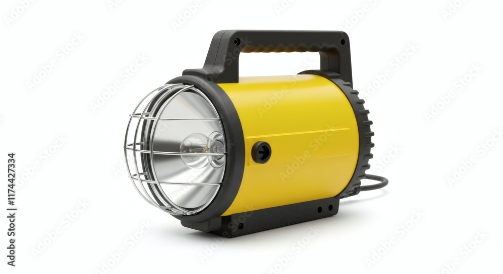 Portable Yellow Handheld Work Light with Metal Cage Powerful LED Lantern for Outdoor and Indoor Use Portable Yellow Handheld Work Light with Metal Cage Powerful LED Lantern for Outdoor and Indoor Use
