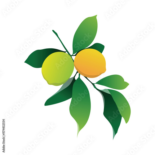 Fresh Lemon Vector Illustration for Vibrant Designs