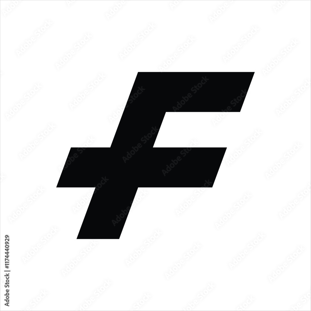 Fototapeta premium F Letter Logo - Modern Abstract Design