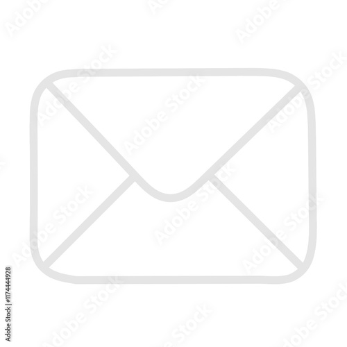 mail icon white line element png file transparent background 