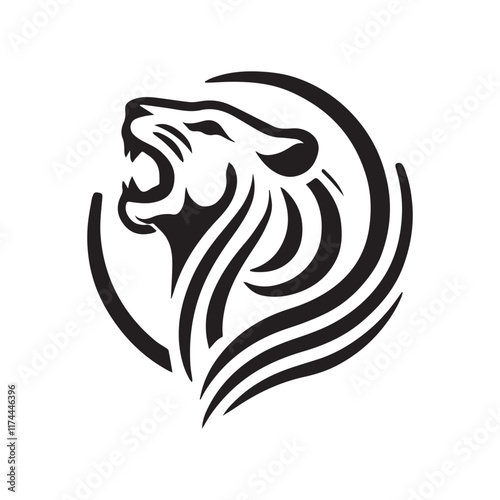 2d leopard logo with white background photo