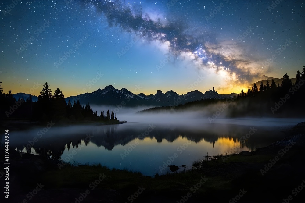 Fototapeta premium Stunning View of the Milky Way Galaxy at Night
