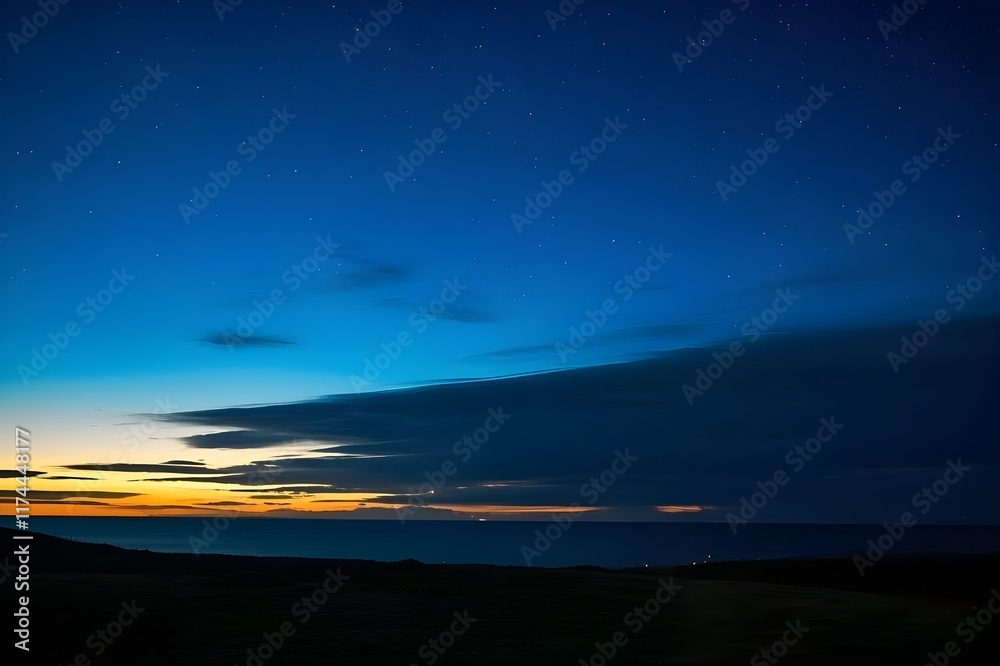 Fototapeta premium night sky and clouds