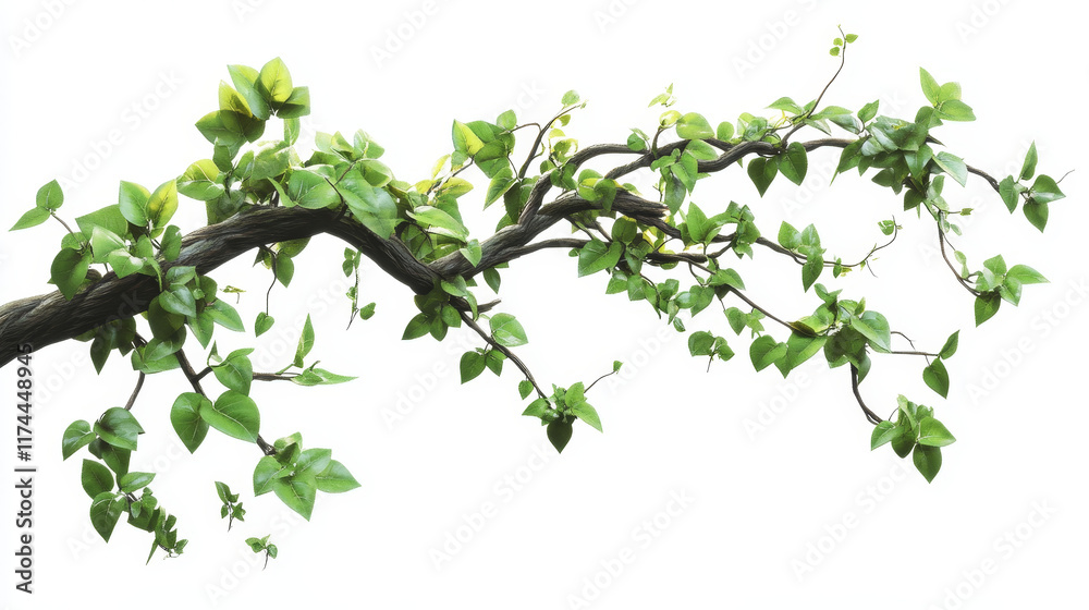 Twisted liana branch with green leaves and flowers. Cartoon vector illustration of jungle long tangled climbing plant vine with foliage. Game ui design assets of creeper ivy tree trunk with vegetation Twisted liana branch with green leaves and flowers. Cartoon vector illustration of jungle long tangled climbing plant vine with foliage. Game ui design assets of creeper ivy tree trunk with vegetation