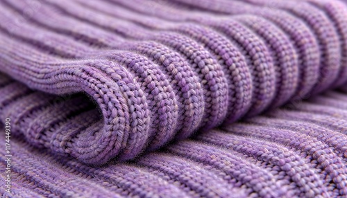 Purple knit with seam, ribbed, distinct texture, 