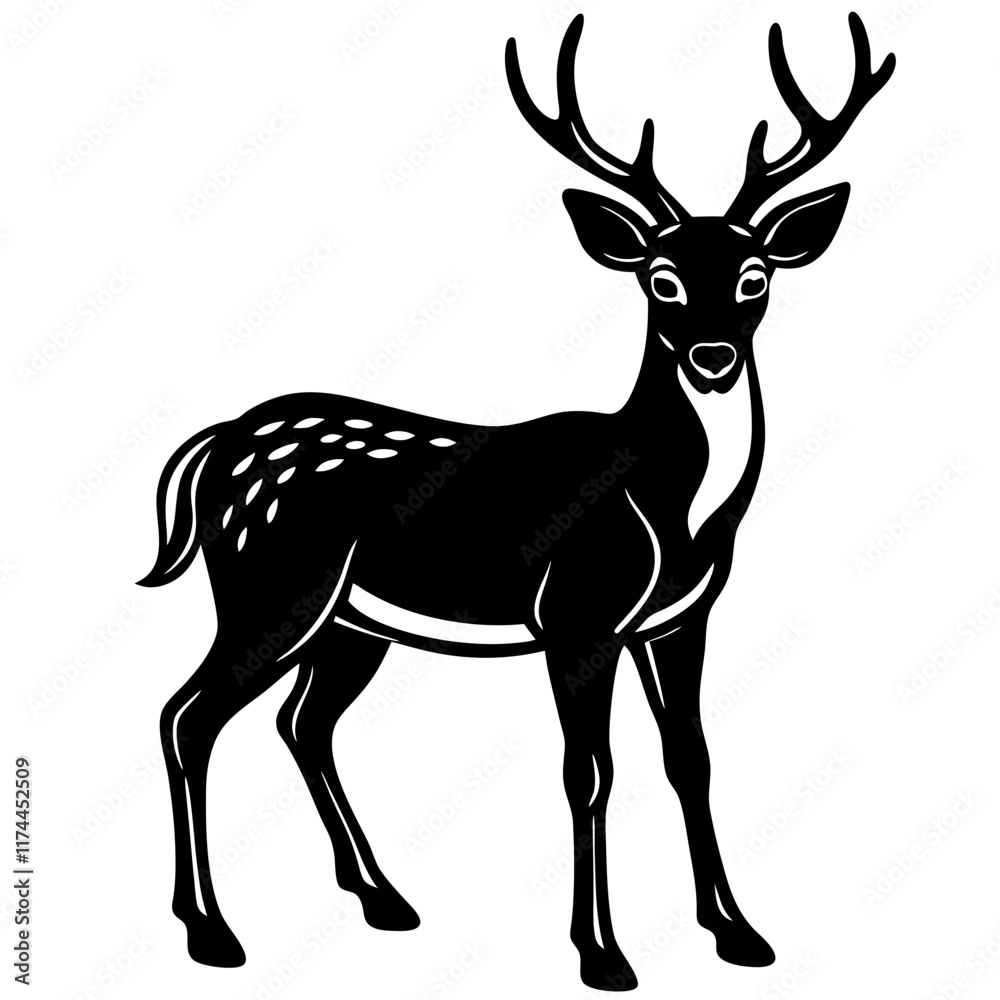 Obraz premium deer silhouette vector