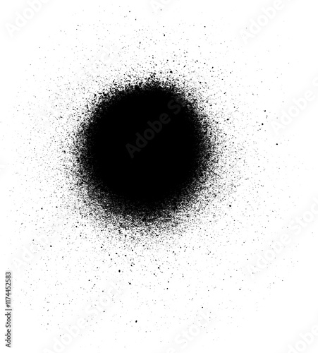 Circular Spray Paint Spot with Fine Mist and Smooth Fade