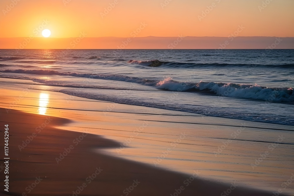 Obraz premium sunset at the beach