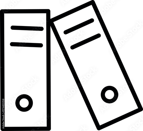 archive outline or line icon design