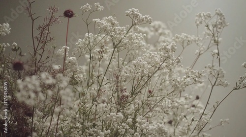 view of gypsophila in a wedding arch, showcasing the intricate floral arrangement and romantic feel. | Gypsophila  photo