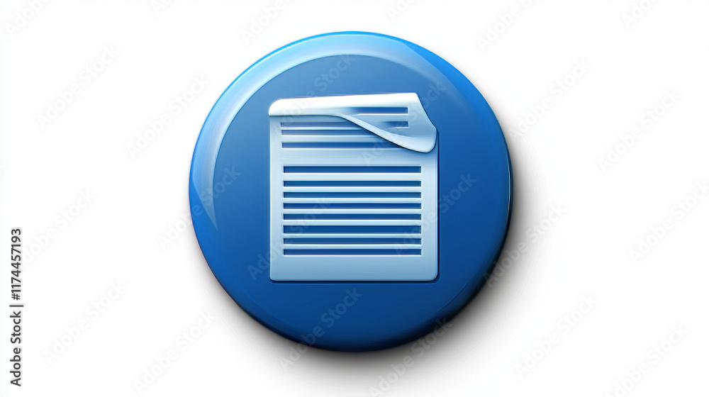 Blue square button with white newspaper sign, vector design for website Blue square button with white newspaper sign, vector design for website