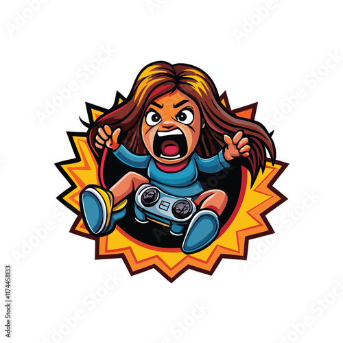 game-over-meltdown--a-girl-dramatically-flopping-o.eps