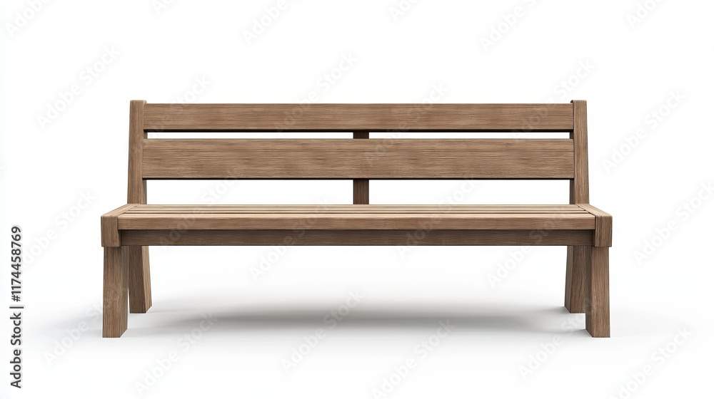 Wooden park or backyard bench front view. Realistic vector illustration set of long chair with light brown wood texture for public city garden. Street furniture made of deck plank. Outdoor seat. Wooden park or backyard bench front view. Realistic vector illustration set of long chair with light brown wood texture for public city garden. Street furniture made of deck plank. Outdoor seat.