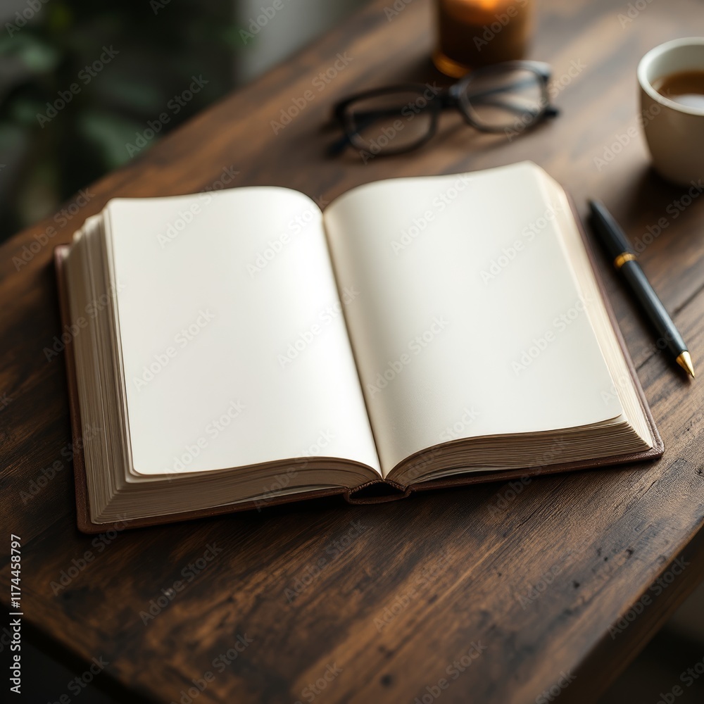 old book and glasses