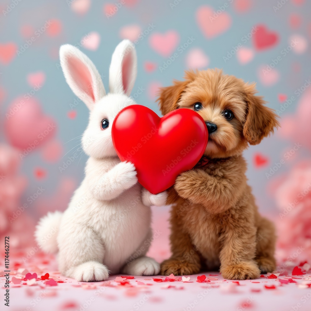 puppy with heart