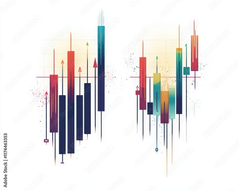 Vibrant abstract financial charts representing market trends and analysis. Vibrant abstract financial charts representing market trends and analysis.