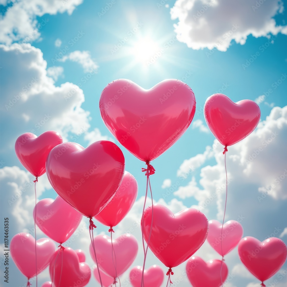 balloons in the sky
