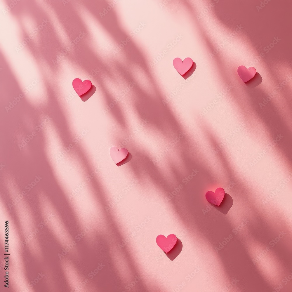 pink hearts background