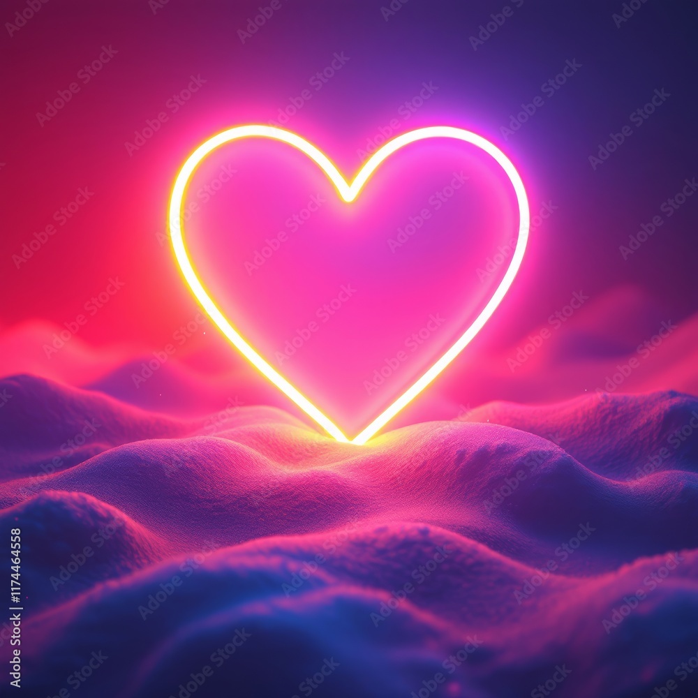 heart on the sky background