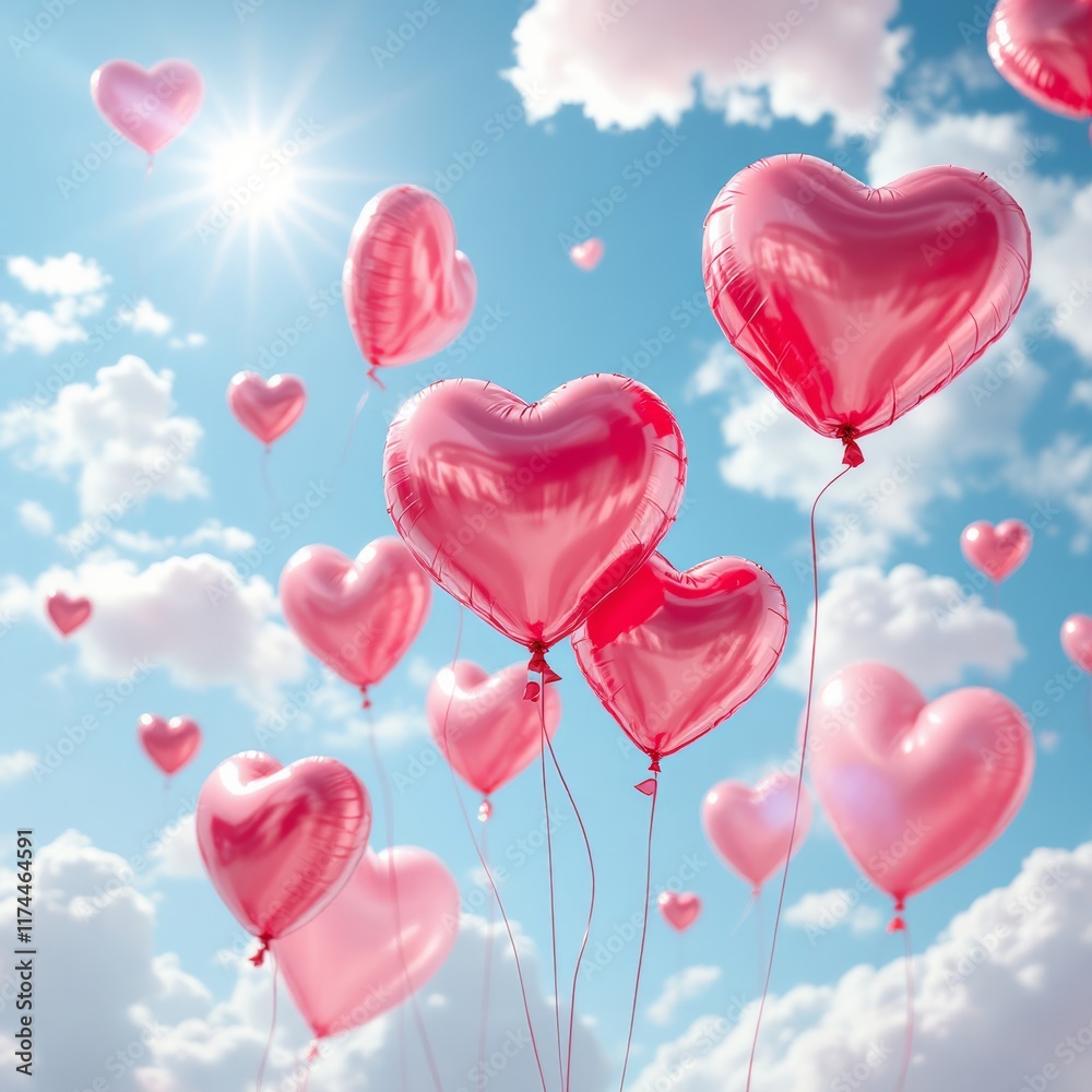 balloons in the sky