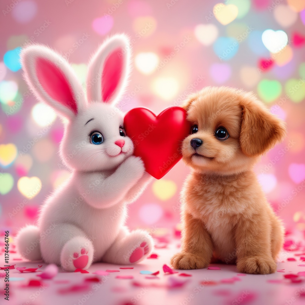 puppy with heart