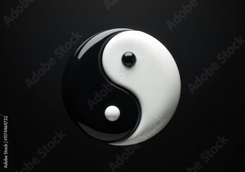 Symbol of balance representing harmony and duality in philosophy and art photo