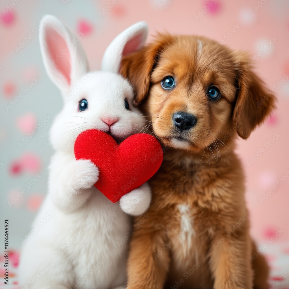 puppy with heart