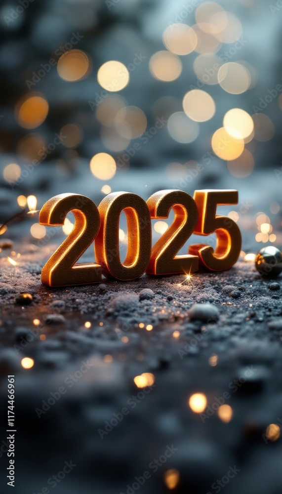 Text "2025" background
