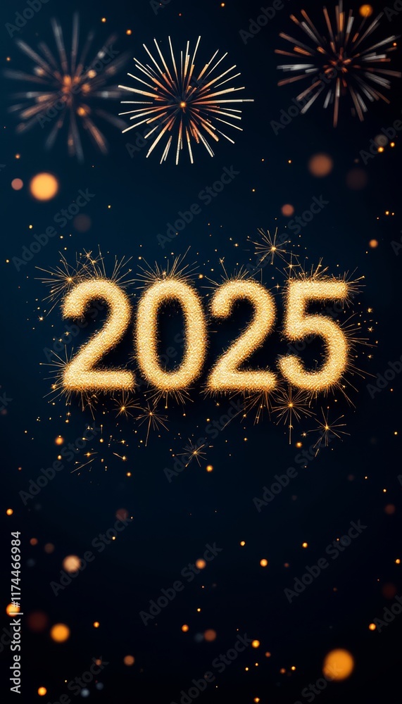 Text "2025" background