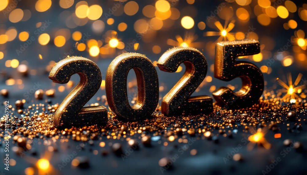 Text "2025" background