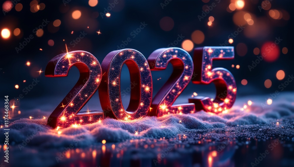 Text "2025" background