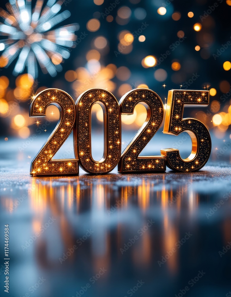 Text "2025" background