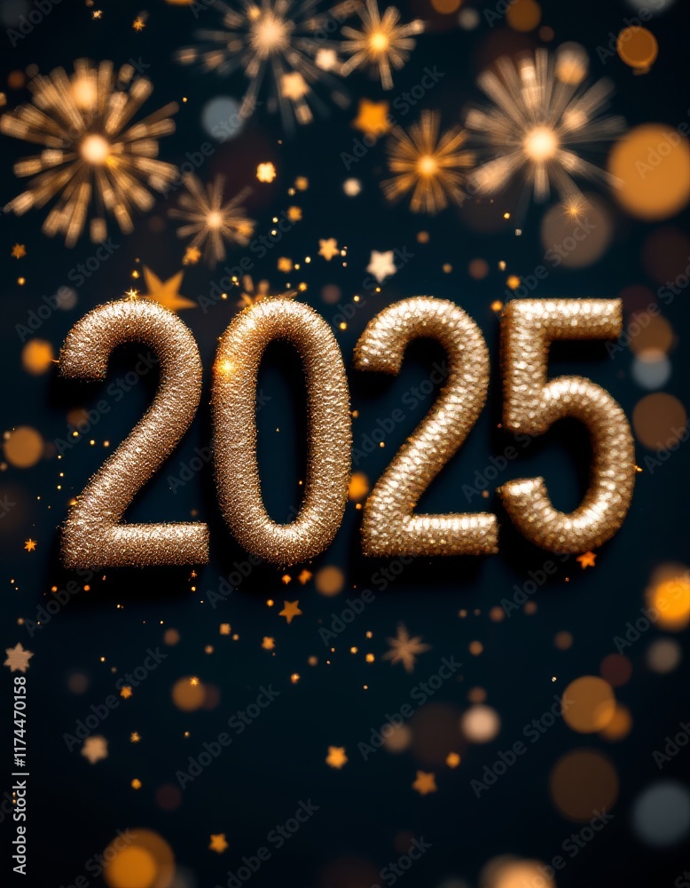 Text "2025" background