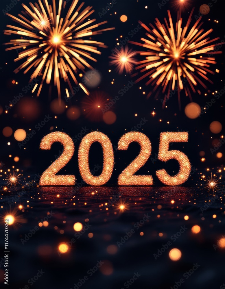 Text "2025" background