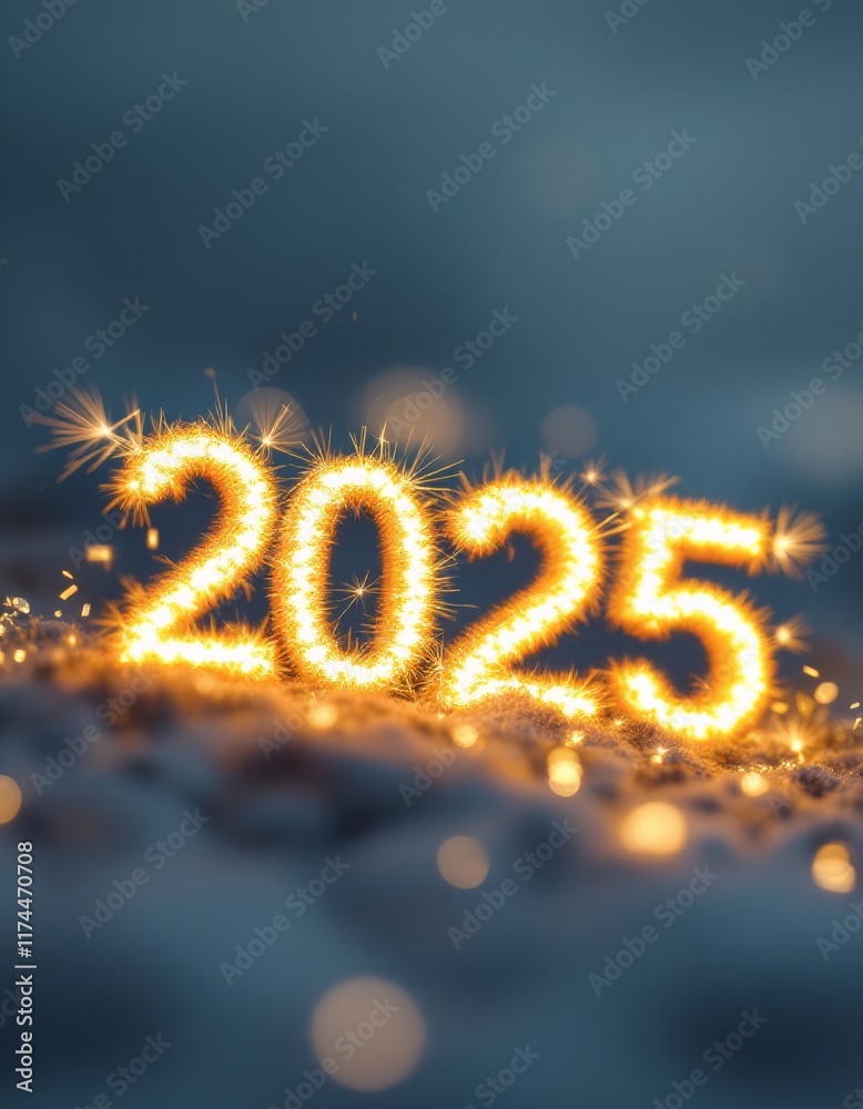 Text "2025" background