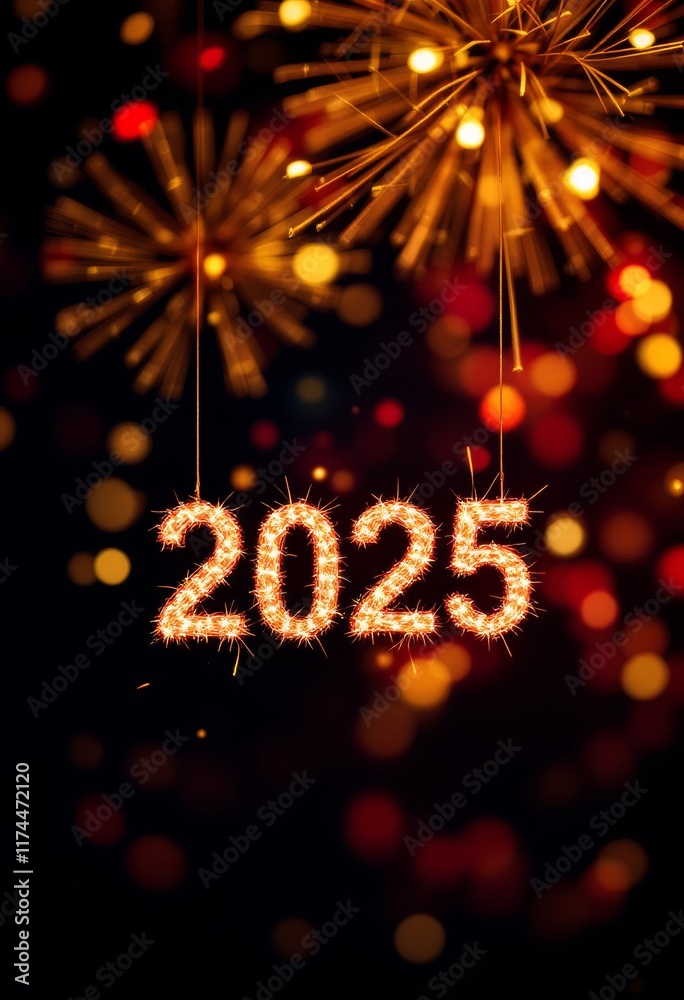 Text "2025" background