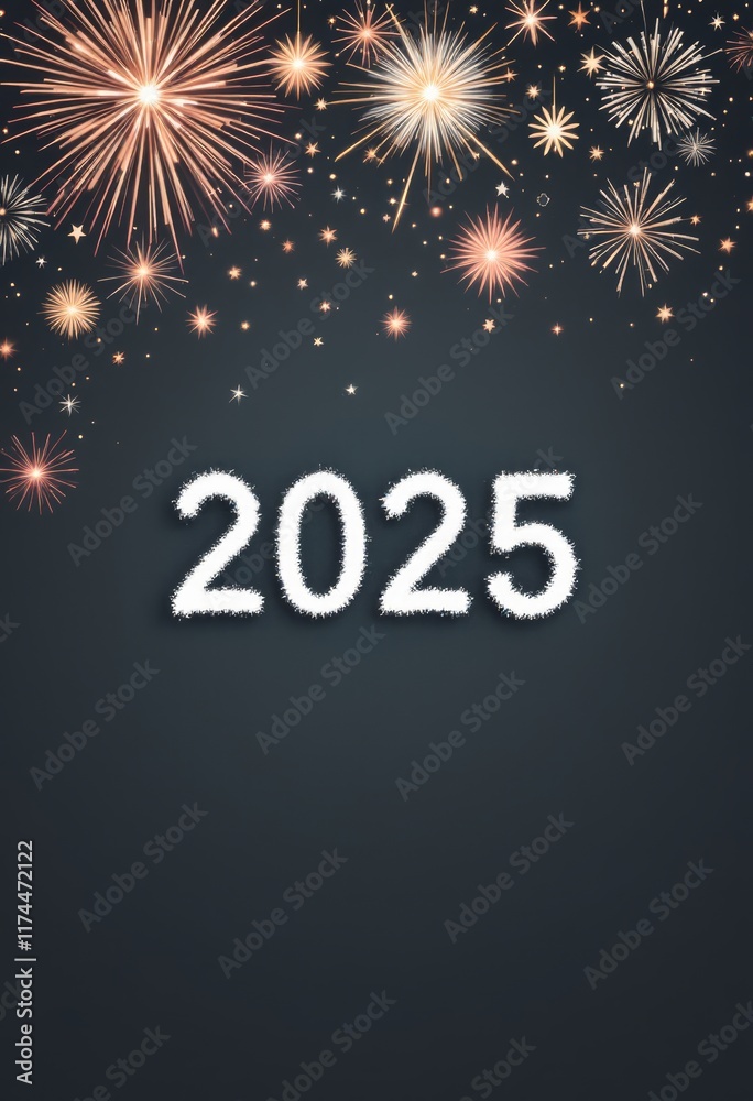 Text "2025" background