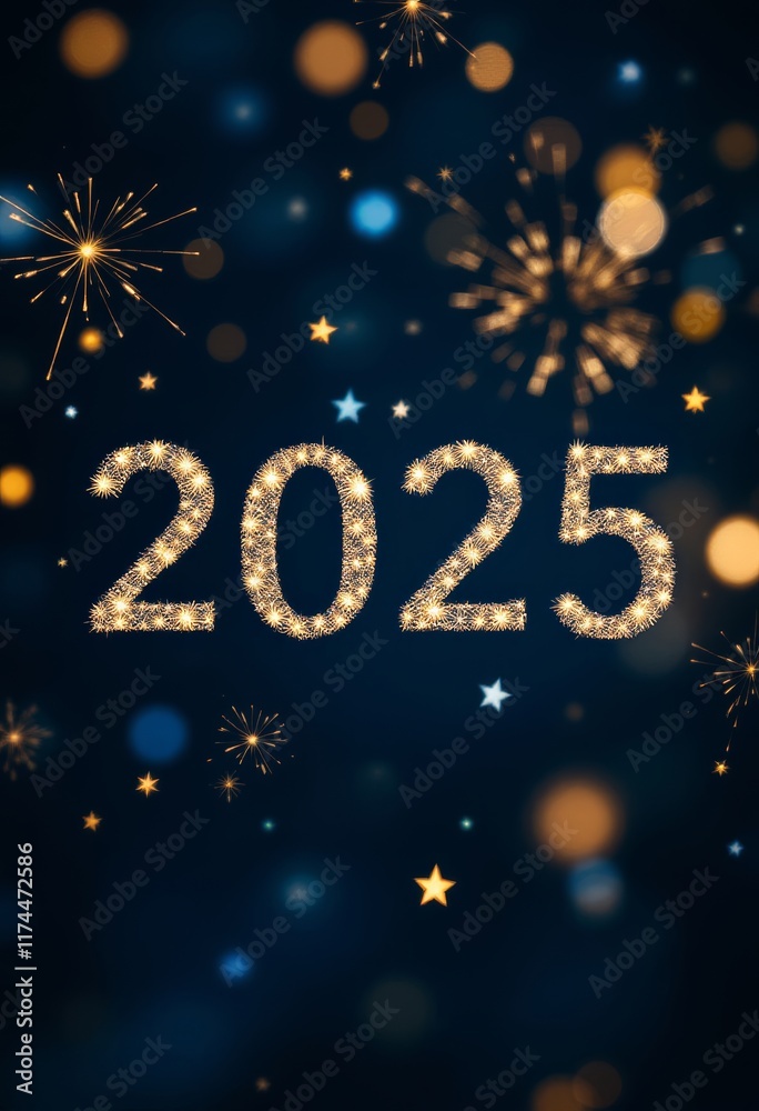Text "2025" background