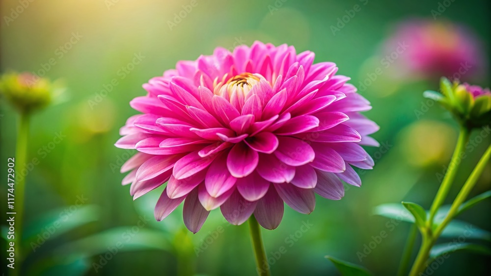 Obraz premium Blooming Pink Flower Close-Up: Delicate Petals & Vibrant Color