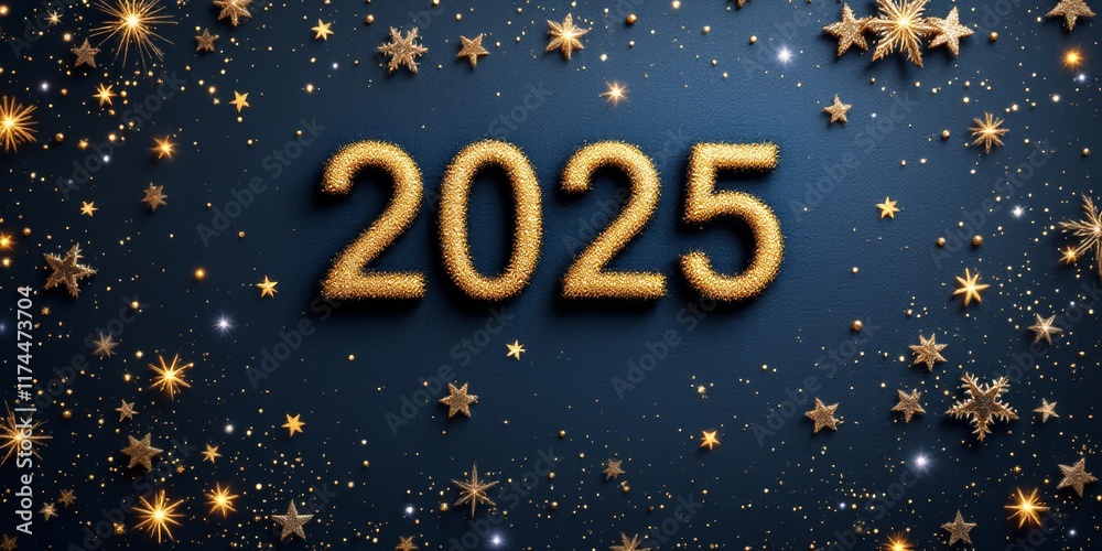 Text "2025" background