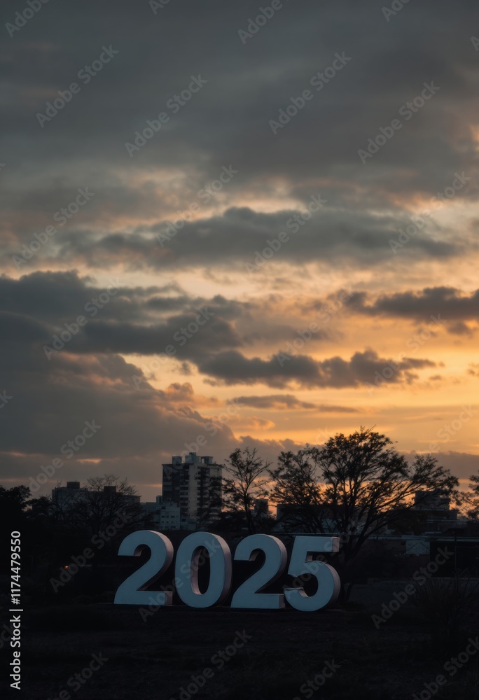 sunset over the city