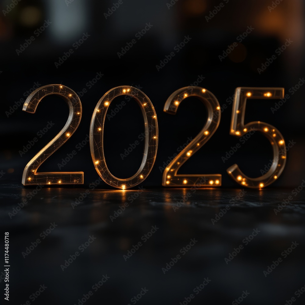 Text "2025" background