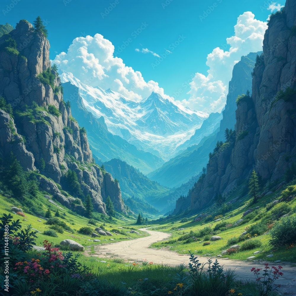 landscape with sky