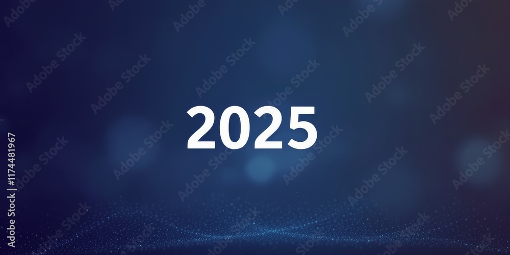 Text "2025" background