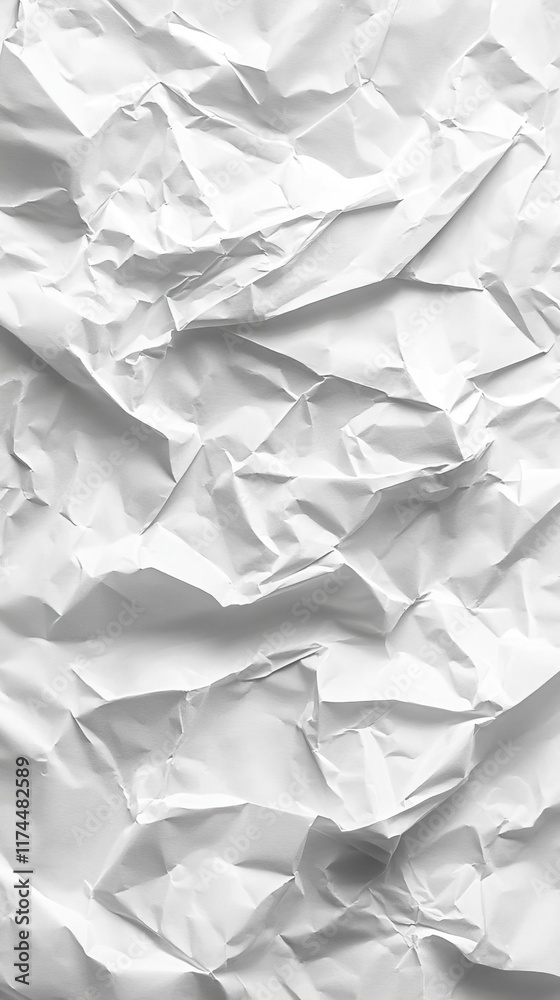 Obraz premium wrinkled white paper texture background with a slight pattern