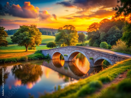 Burnside Bridge Antietam Creek Sunset Tilt-Shift Landscape Photography Maryland photo