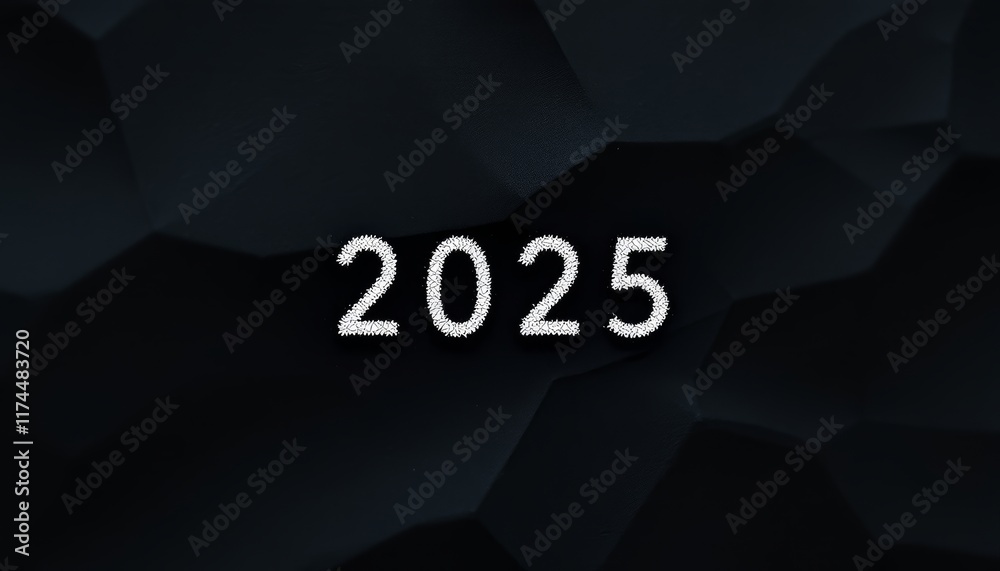Text "2025", new year background