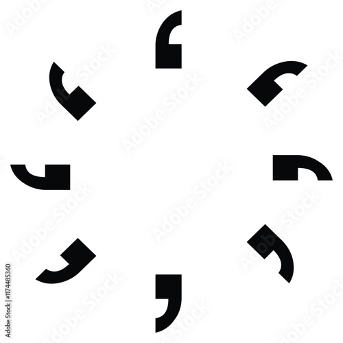 Rotate circular Cyclical, spinning vector illustration.